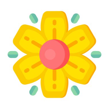 çiçek simgesi, vektör illüstrasyonu