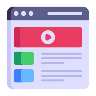 Tarayıcı. Web simgesi basit illüstrasyon