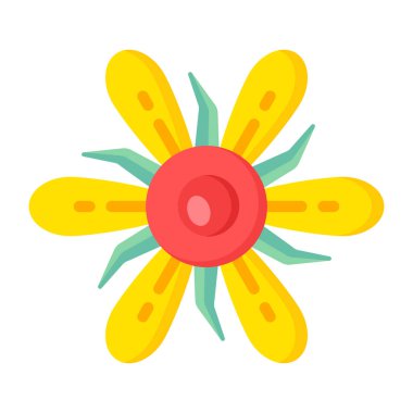 çiçek simgesi, vektör illüstrasyonu 