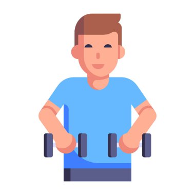 Dambılı adam. vektör illüstrasyonu