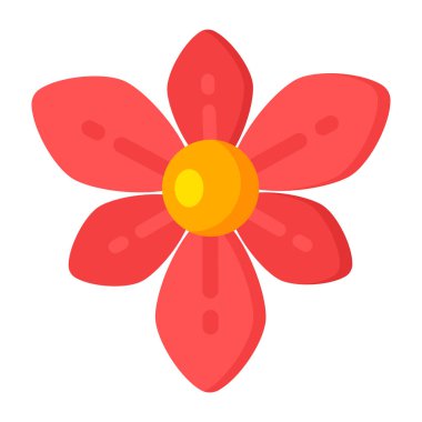 çiçek simgesi, vektör illüstrasyonu 