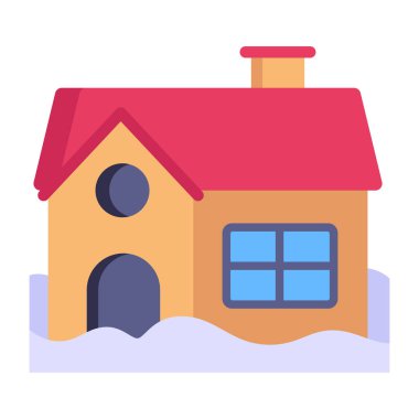 Ev. Web simgesi basit illüstrasyon