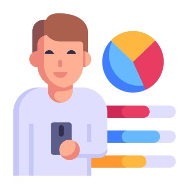 Analizler. Web simgesi basit illüstrasyon 