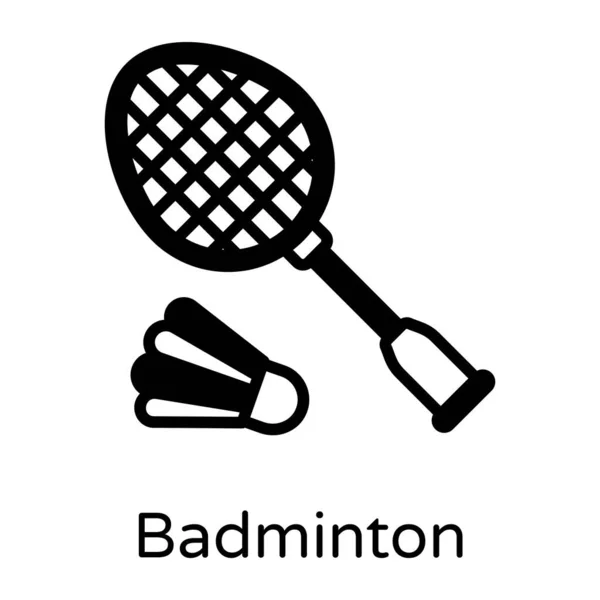 Badminton Cartoon Vector Illustration — Stock Vector