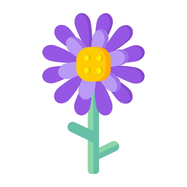 Icono Flor Ilustración Vectorial — Vector de stock