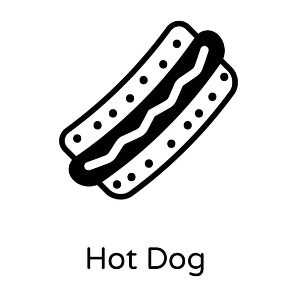 Hot Dog Tecknad Film Vektor Illustration — Stock vektor