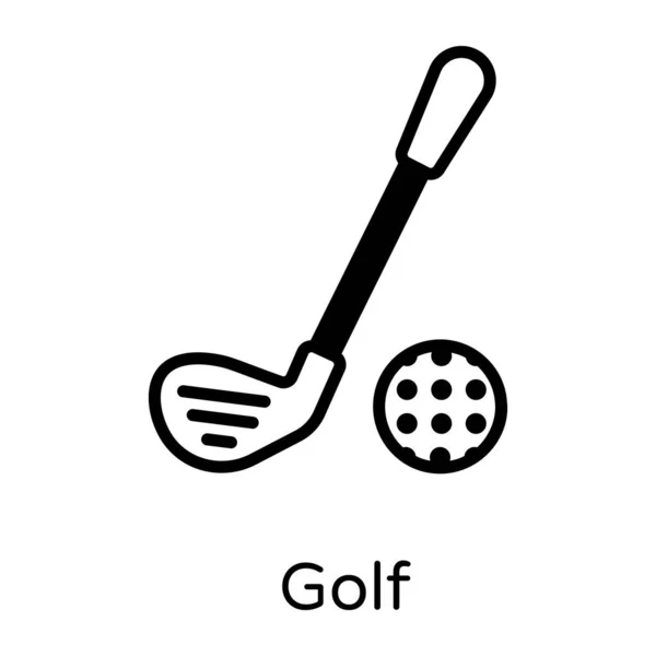 Golfclub Pictogram Vector Illustratie — Stockvector