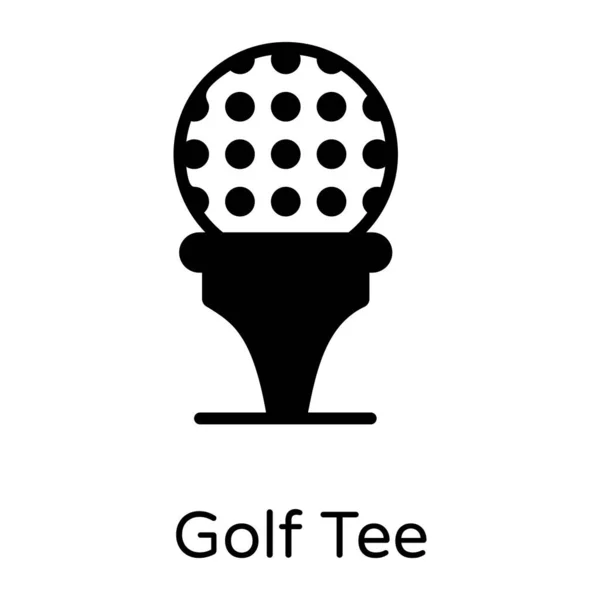 Golf Tee Vector Icon — Stock Vector
