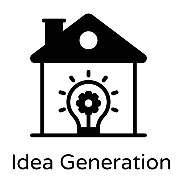 Solida Icona Della Generazione Idee — Vettoriale Stock