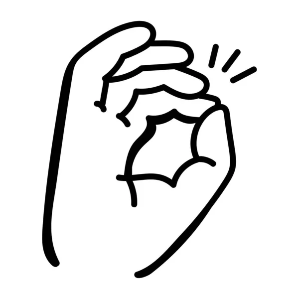 Hand Gest Ikon Vektor Illustration — Stock vektor