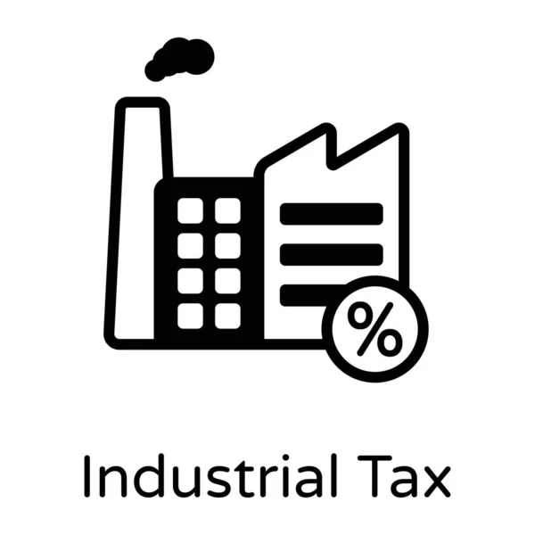 工业税卡通画 矢量图解 — 图库矢量图片