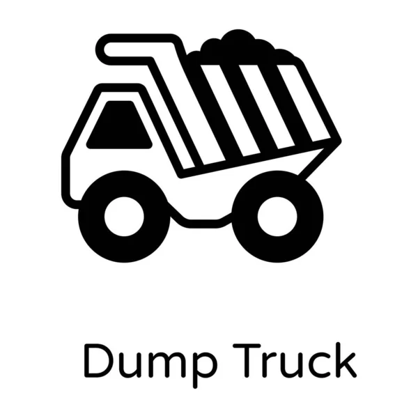 Dump Truck Jednoduchý Design — Stockový vektor