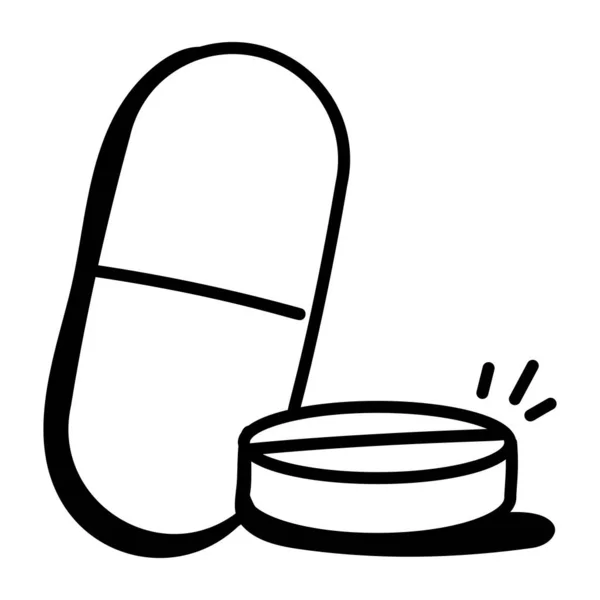 Pills Web Icon Simple Design — Stock Vector