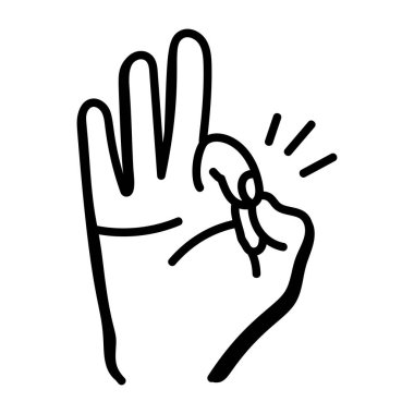 El jest vektör çizim