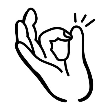 El hareketi simgesi, vektör illüstrasyonu