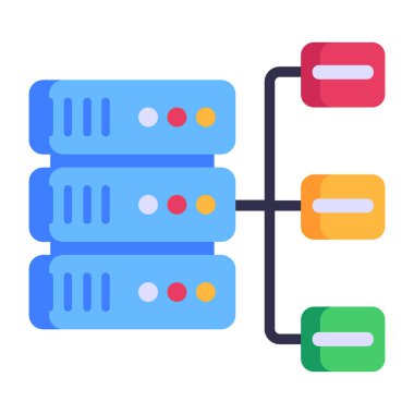 veritabanı. Web simgesi basit illüstrasyon  