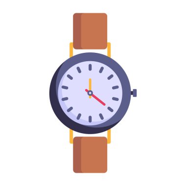 Kol saati zaman simgesi vektör illüstrasyon tasarımı