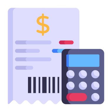 Hesap makinesi. Web simgesi basit illüstrasyon