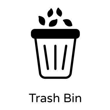 Çöp kutusunun katı simgesi