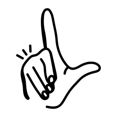 El hareketi simgesi, vektör illüstrasyonu