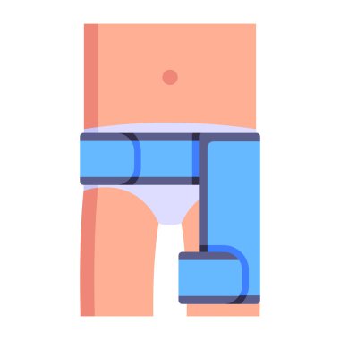 Kalça desteği çizimi olan bir insanın alt kısmı.