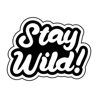 El yazması harfler vahşi kalır. vektör illüstrasyonu.