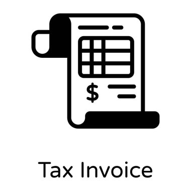 vergi faturası düz vektör simgesi