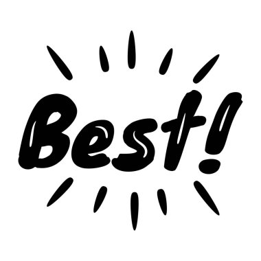 En iyi el yazması harfler. vektör illüstrasyonu.