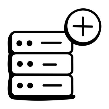 veritabanı. Web simgesi basit illüstrasyon 