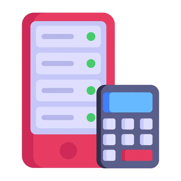 Calcolatrice Smartphone Icona Web Semplice Illustrazione — Vettoriale Stock