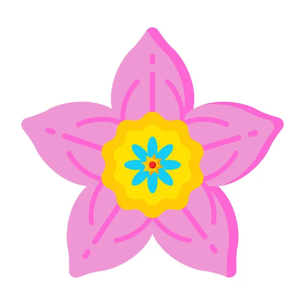 Icono Flor Sobre Fondo Blanco Ilustración Vectorial — Vector de stock