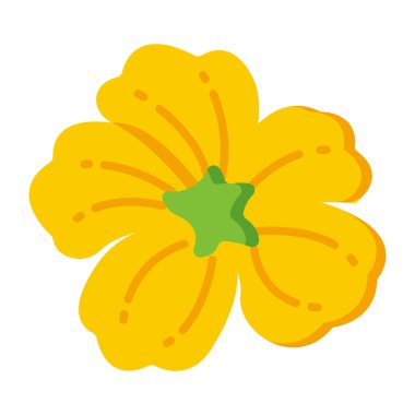 Beyaz arkaplanda çiçek simgesi. Vektör illüstrasyonu 