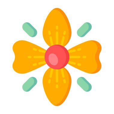 çiçek simgesi, vektör illüstrasyonu 