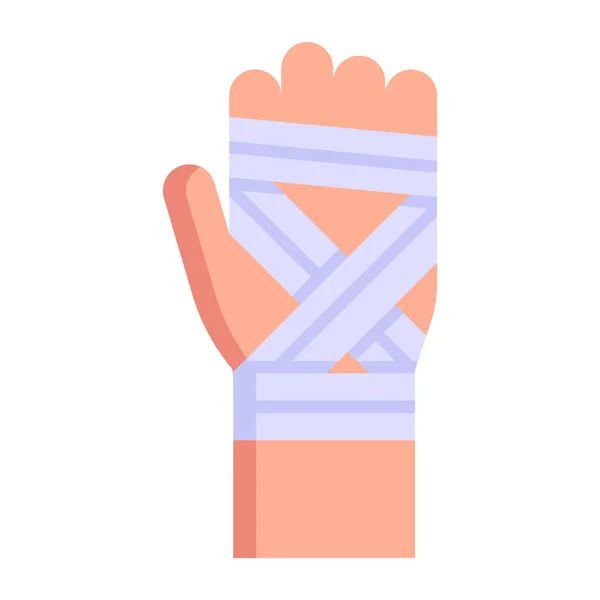 Bandage Hand Med Bilden Borste Vektor Illustration — Stock vektor