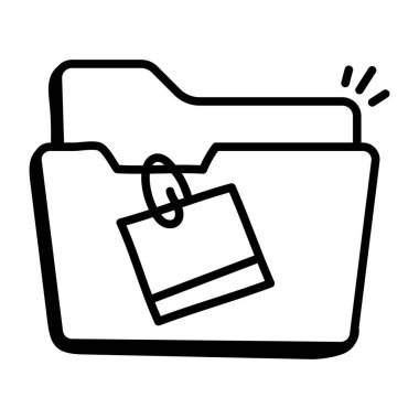 klasör simgesi vektörü. İnce çizgi işareti. izole edilmiş sınır sembolü çizimi 