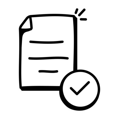 Kontrol listesi simgesi, vektör illüstrasyonu