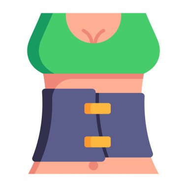 İnce Kuşak çizgi filmi, vektör illüstrasyonu