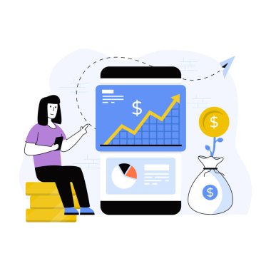 çevrimiçi kar, web simgesi basit illüstrasyon