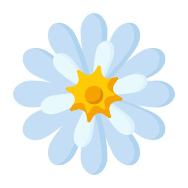 Beyaz arkaplanda çiçek simgesi. Vektör illüstrasyonu 