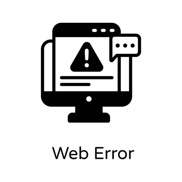 Web Error Outline Icon Web — Stock Vector