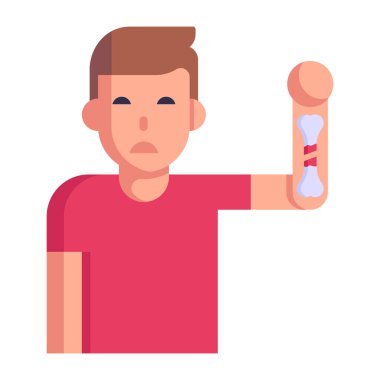 yaralı kemik vektörü çizimi tasarımı