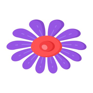 çiçek simgesi, vektör illüstrasyonu 