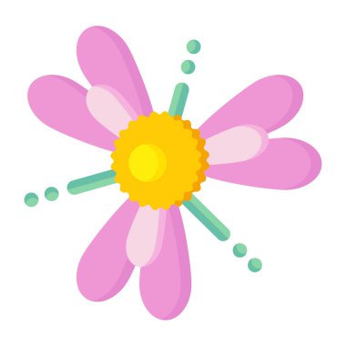 çiçek simgesi, vektör illüstrasyonu 