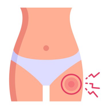 Yaralı bacak. Basit resimleme