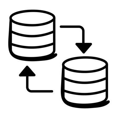 veritabanı. Web simgesi basit illüstrasyon  