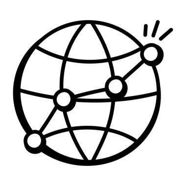 genel ağ vektör çizgisi simgesi