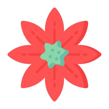 çiçek simgesi, vektör illüstrasyonu 