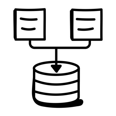 veritabanı simgesi çizimi