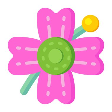 çiçek simgesi, vektör illüstrasyonu 