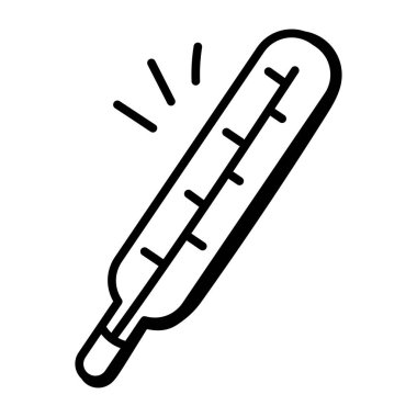 Termometre. Web simgesi vektör illüstrasyonu